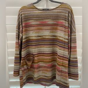 Yak & Yeti Boho Hippie Striped Tunic